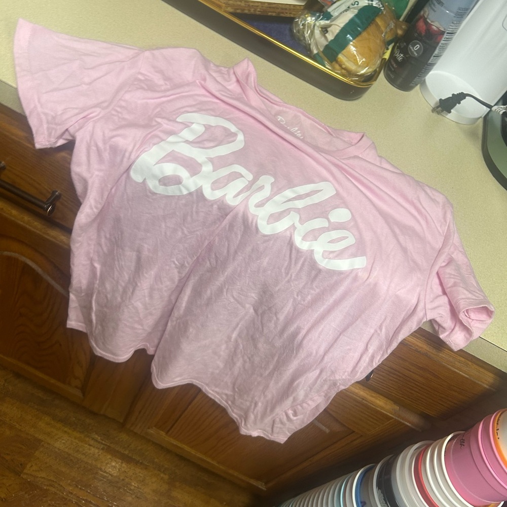 Barbie Pink Tee with White Logo